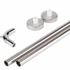 SET TUBO CROMADO ANGULAR LISO C/CODO +