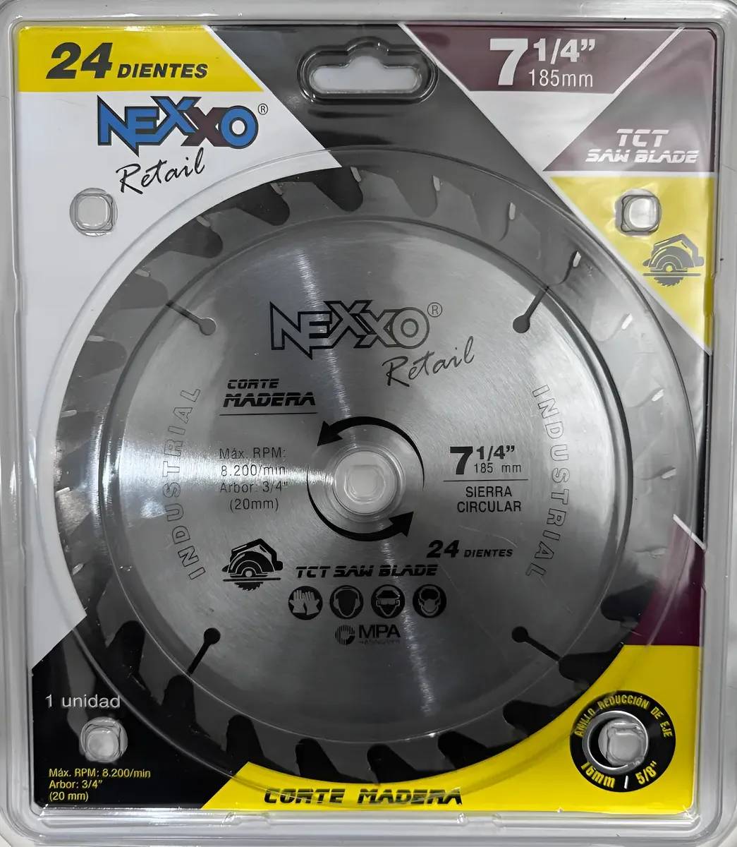 DISCO SIERRA MADERA 7 1/4" 24 DIENTES - NEXXO - Imagen 2